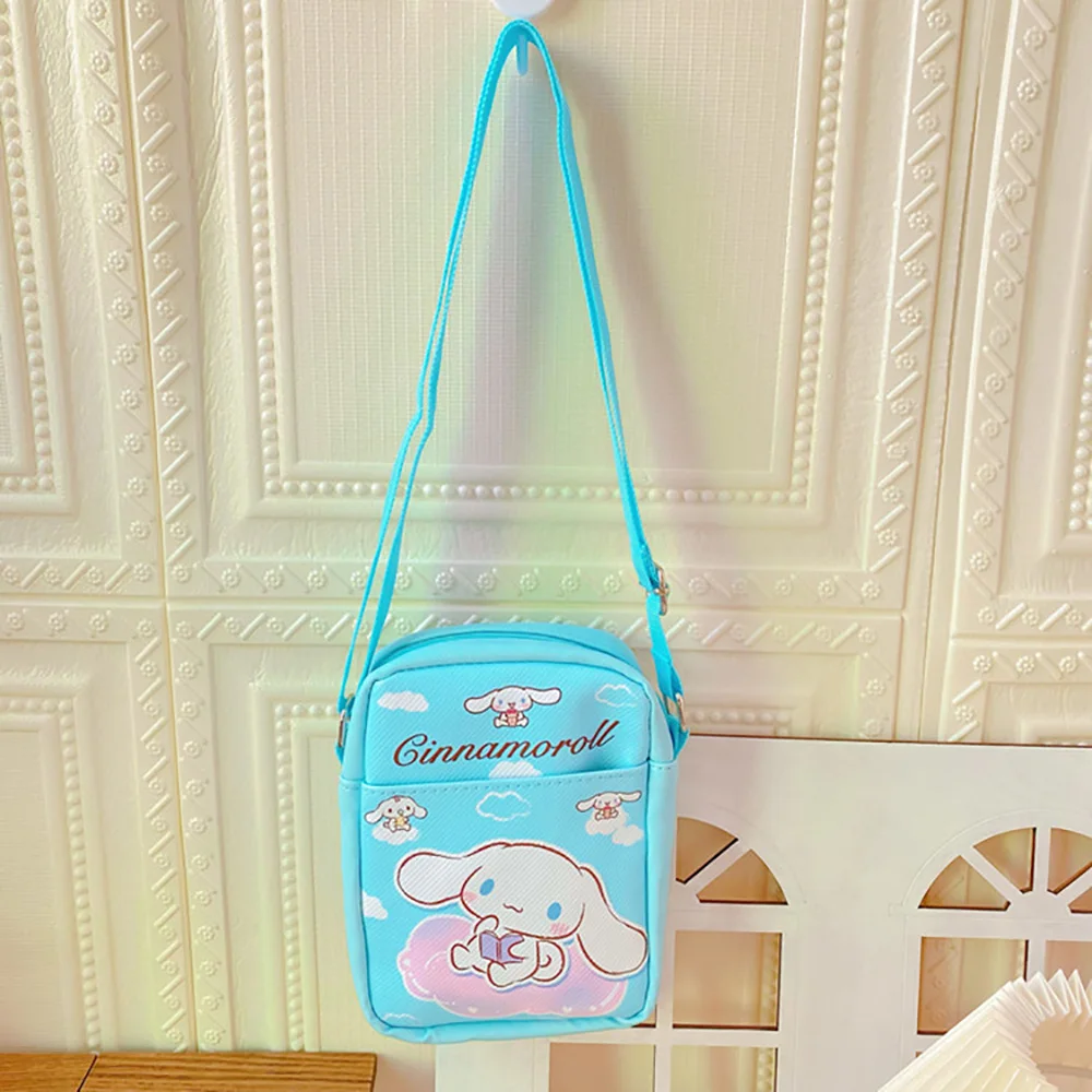 Sanrio Crossbody Bags Shoulder Messenger Bags Cute Cartoon Portable Backpacks Hellokitty Cinnamorol Kawaii Coin Pouch for Girls