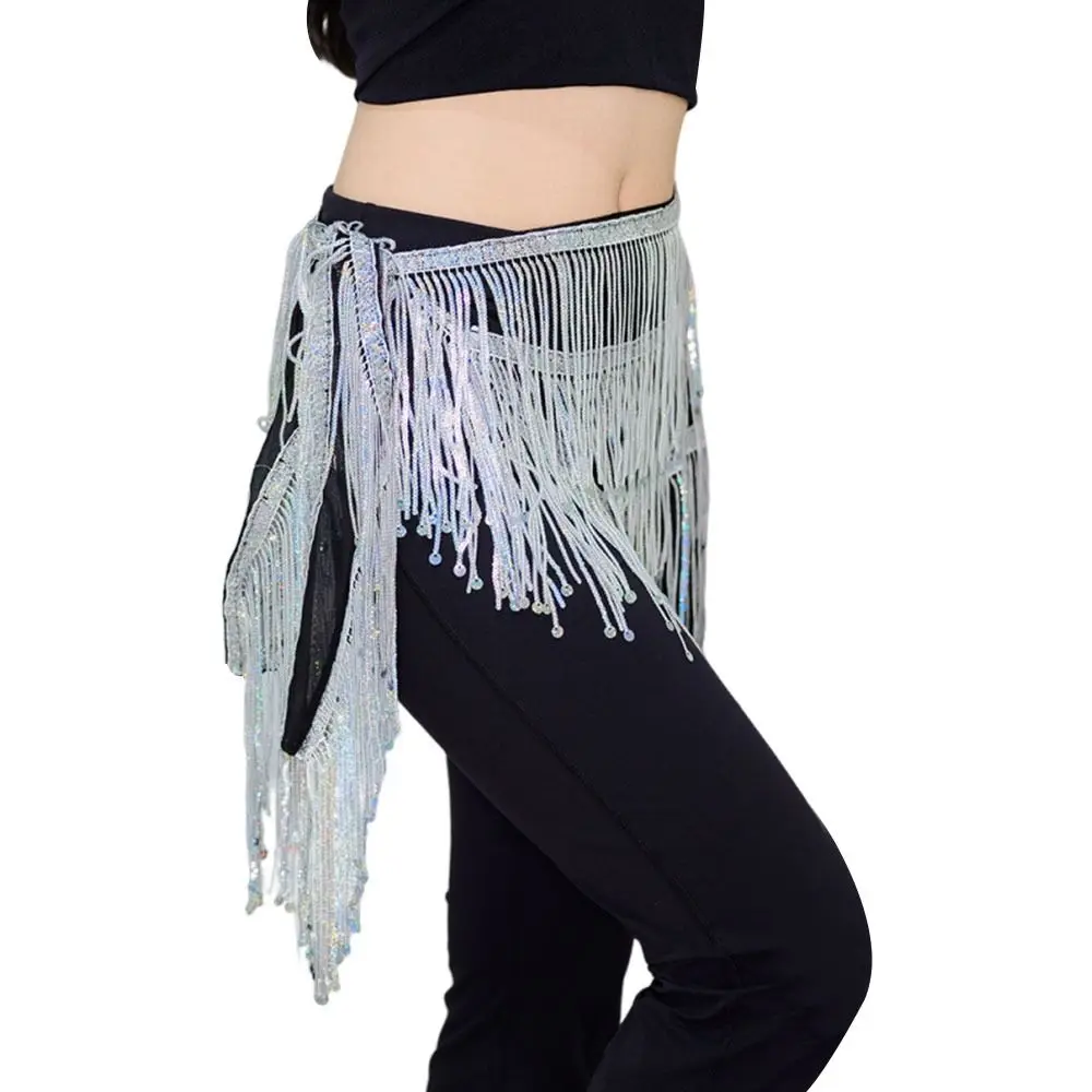 Fashion Tassel Belly Dance Hip Scarf Sequins Crochet Waist Chain Bohemian Belly Dance Belt Dance