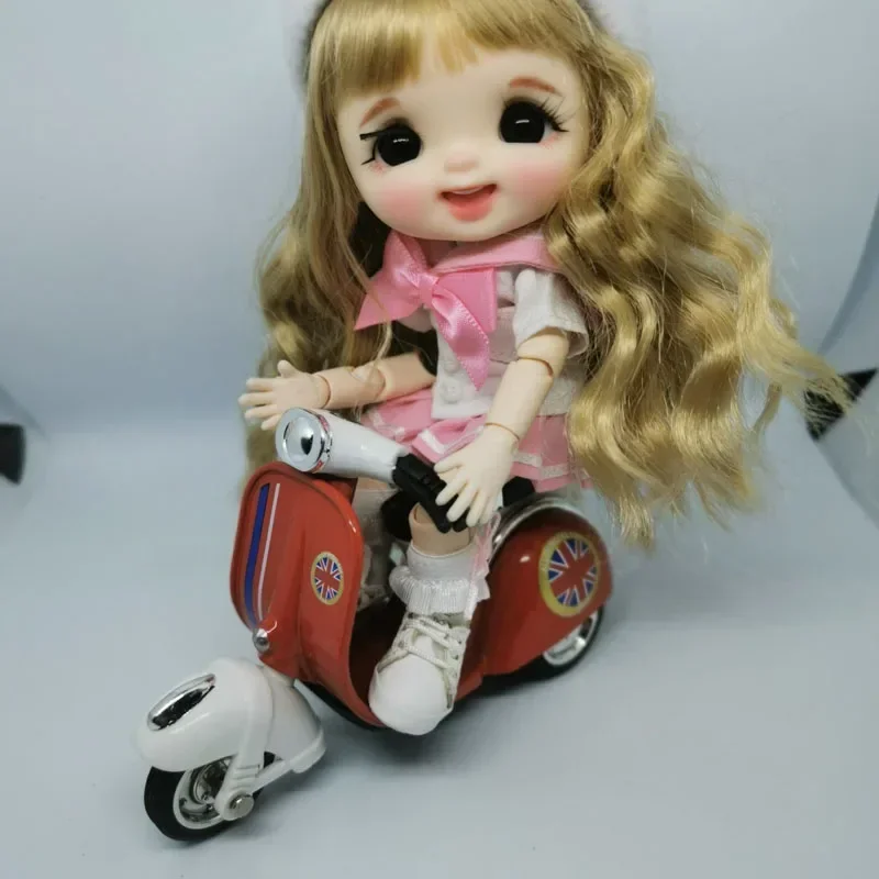 Mini motorcycle OB11 car small sheep bike BJD special taking pictures toy car Doll accessories