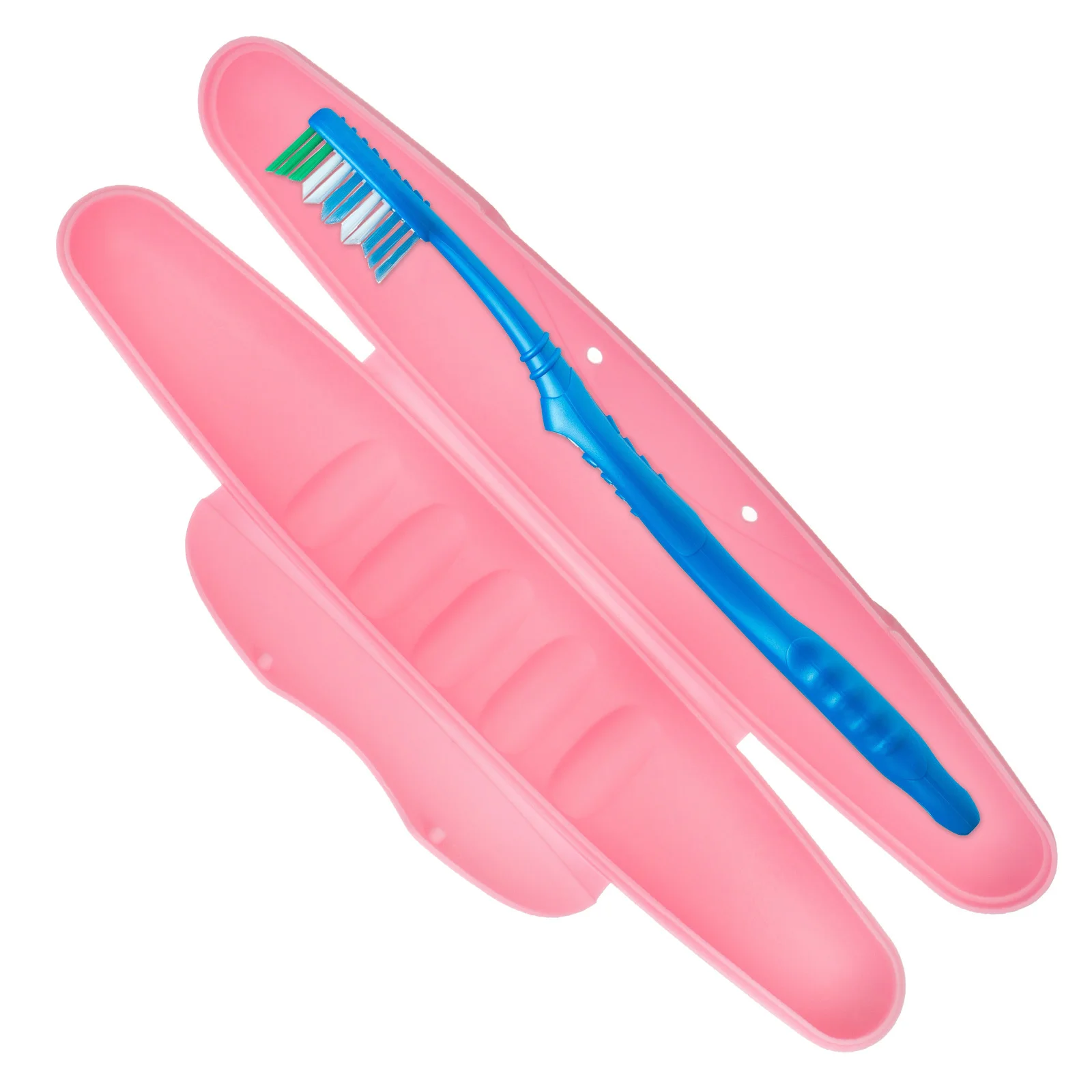 

4pcs Portable Toothbrush Case Travel Toothbrush Holder Moisture Proof Dust Proof Ventilation Design Plastic Container For