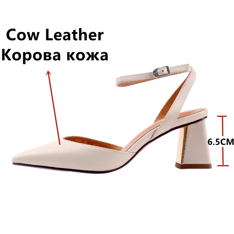 FEDONAS nowych kobiet sandały moda Pointed Toe wysokie obcasy prawdziwej skóry buty z paskiem na kostkę kobieta wiosna lato na imprezę bal pompy