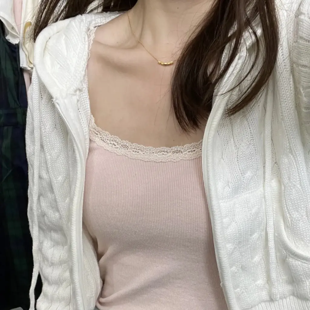 

Women's Pure Cotton Twist Knitted Cardigan Hooded Zipper Sweater with Pockets Retro Sweet Style Spring Autumn