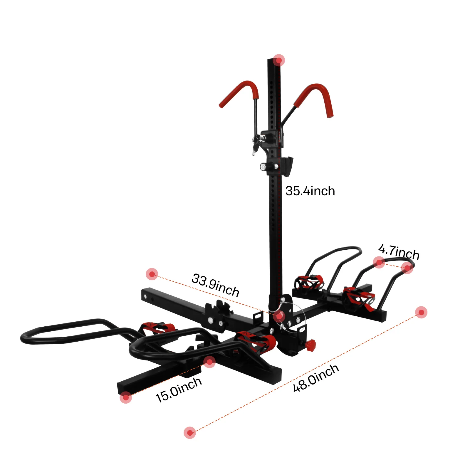 Latest Design Multifunctional Steel Bike Carrier Rack Foldable F-at Hitch Mount Bicycle Carrier for SUV
