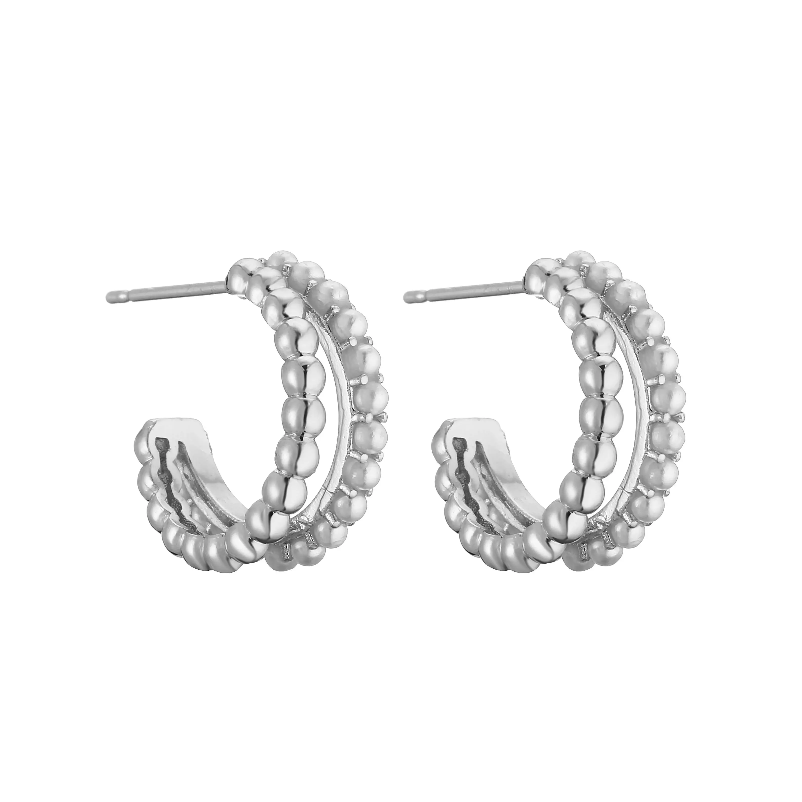 HECHENG,Elegant Artificial Pearl Brass Hoop Earrings New Fashion Jewelry Party Sweet Accessories For Woman Gift
