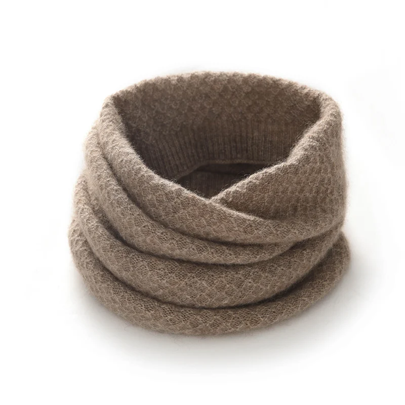 

100% кашемировый утеплитель для шеи, унисекс, популярная защита шеи, теплый вязаный шарф с искусственным воротником, универсальный шарф, осенне-зимний шарф
