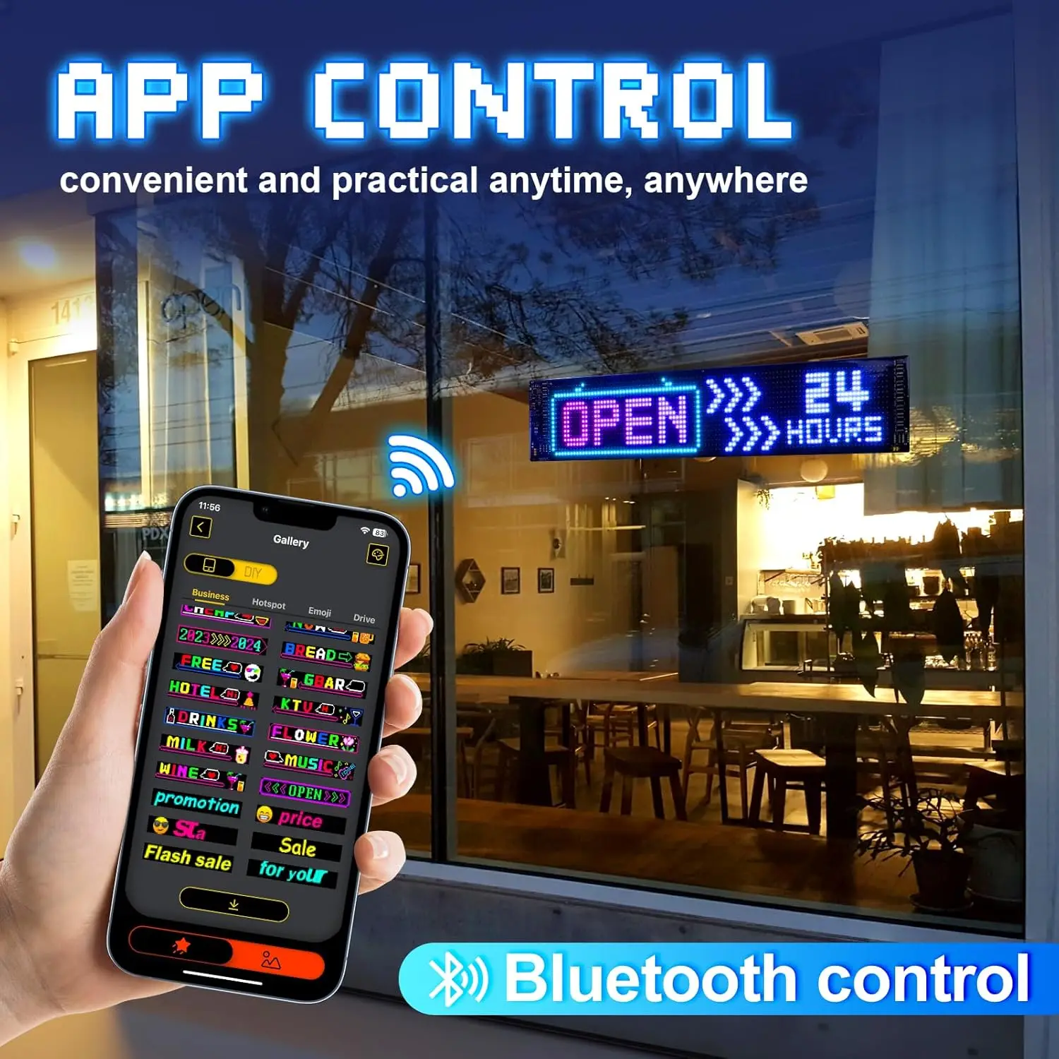 علامة LED قابلة للبرمجة LED مصفوفة بكسل لوحة عرض شاشة مرنة RGB سيارة التمرير النص الرسوم المتحركة متجر تذكير الضوء