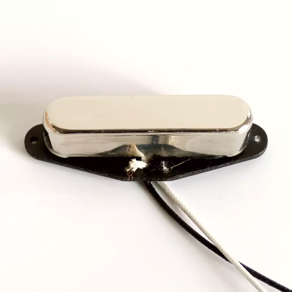 

T Guitar Pickup 1950s Vintage Sound Boutique White Copper Shell Steel Cardboard