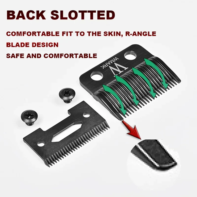 WMARK Hair Clipper DLC Blade 440C Stainless Steel Powder Metallurgy Ceramic Moving Blade W-13 Haircut Machine Accessories