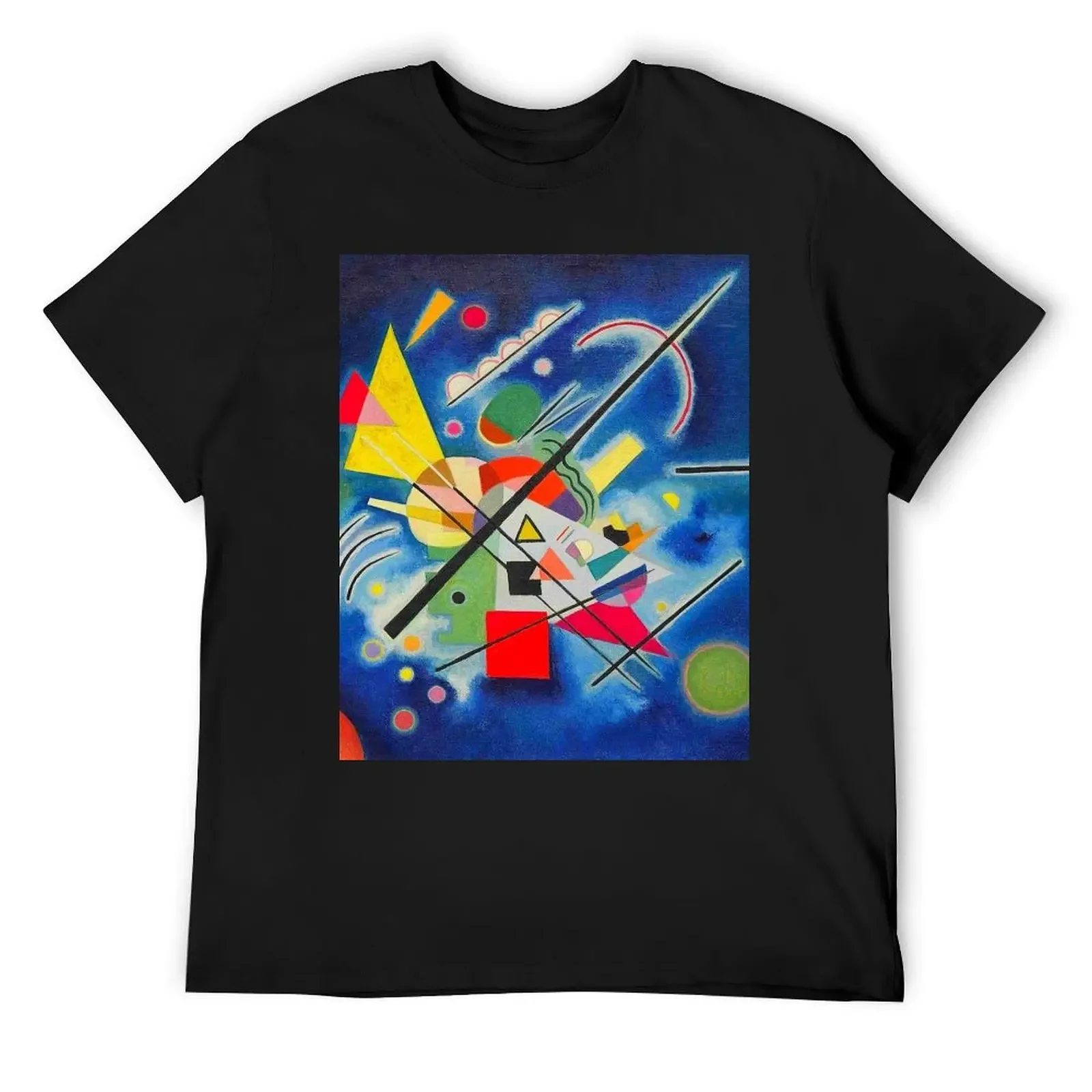 Kandinsky, Blue Painting T-Shirt blacks korean fashion summer top mens clothes