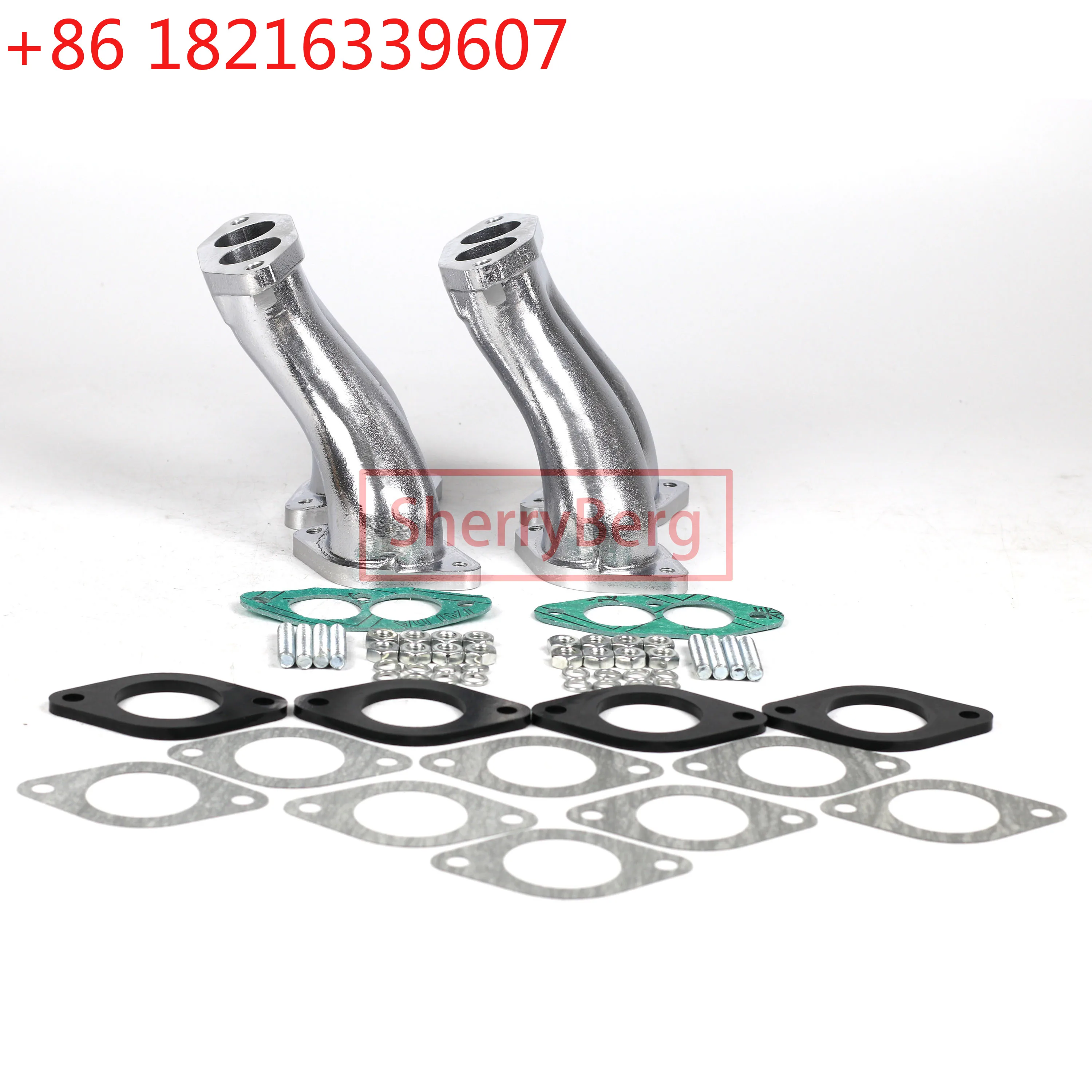 TAO Intake Manifolds Set for VW Bug Aspirazione per 2x Weber 40 44 IDF Dellorto Drla Carburatore  FOR VW Typ1 Motore