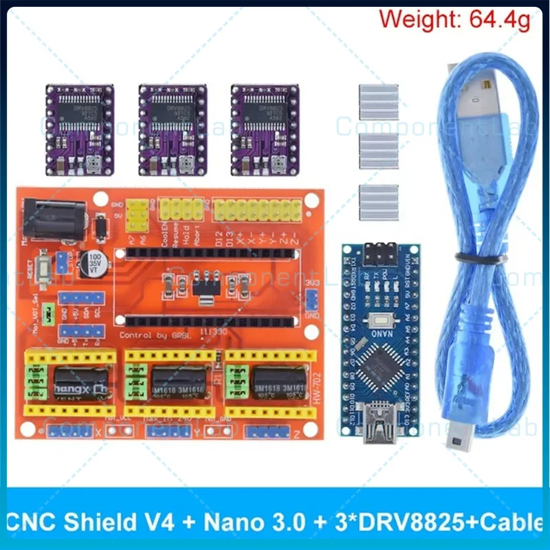 3D Printer Accessories CNC Shield V3 V4 Engraving Machine Kit NANO Enhanced Edition 4988 Driver