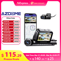 AZDOME 360° Dash Cam M660 Front Rear Inside Car Camera 5G WiFi GPS 4 Channel Dash Camera for Cars IR Night Vision 2.5K+1K+1K+1K