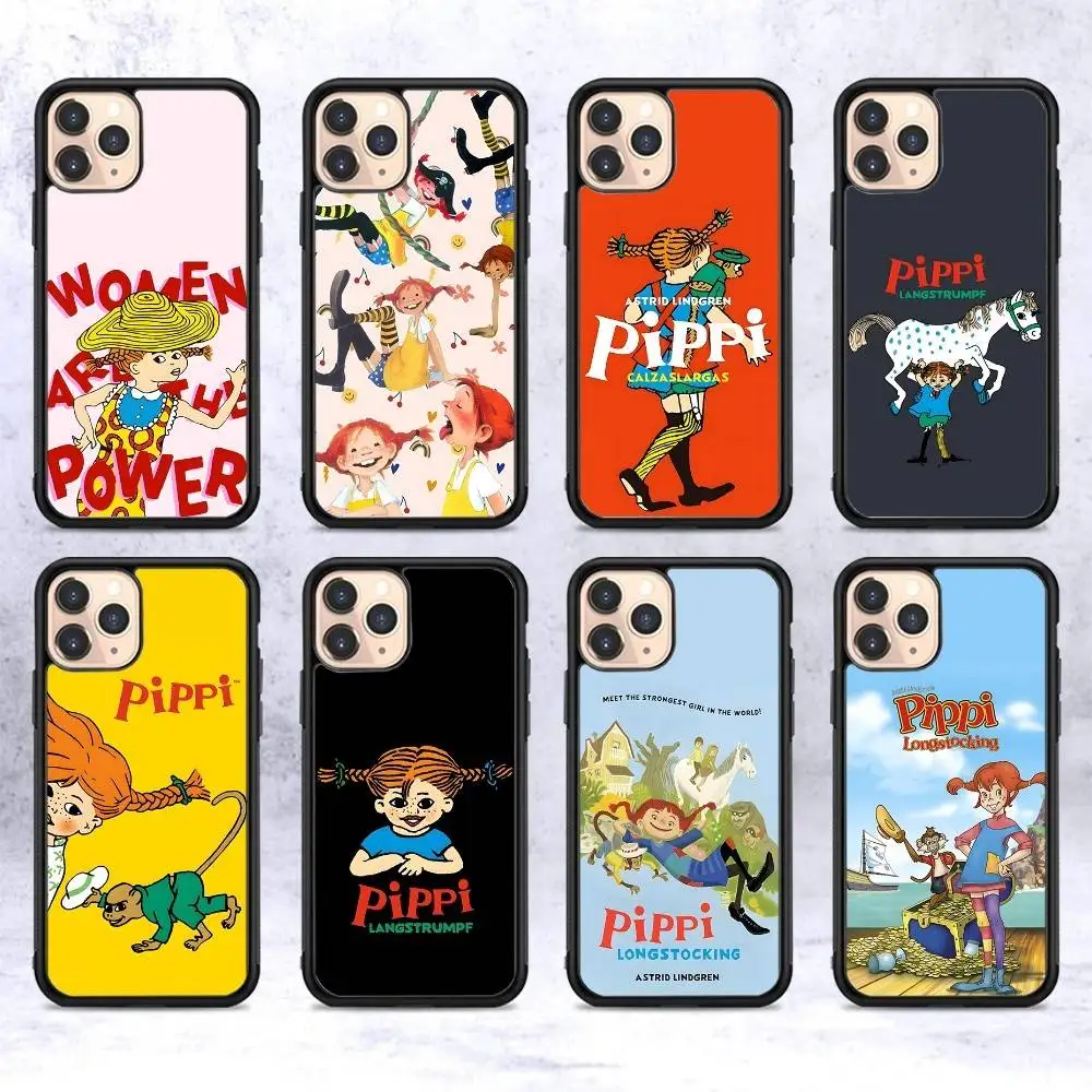 

P-Pippi Longstocking Phone Case For iphone 16 15 14 13 12 11 Pro Max Plus Shockproof TPU+PC Hard Case