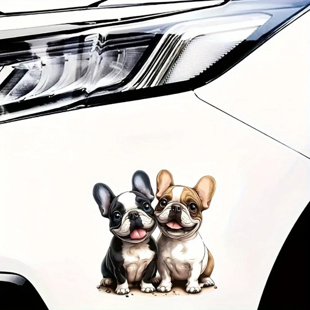 Stickers Featuring Two Adorable Puppies Perfect for Decorating Your Bottle Truck Cool Windo Car Laptop Window Bumper