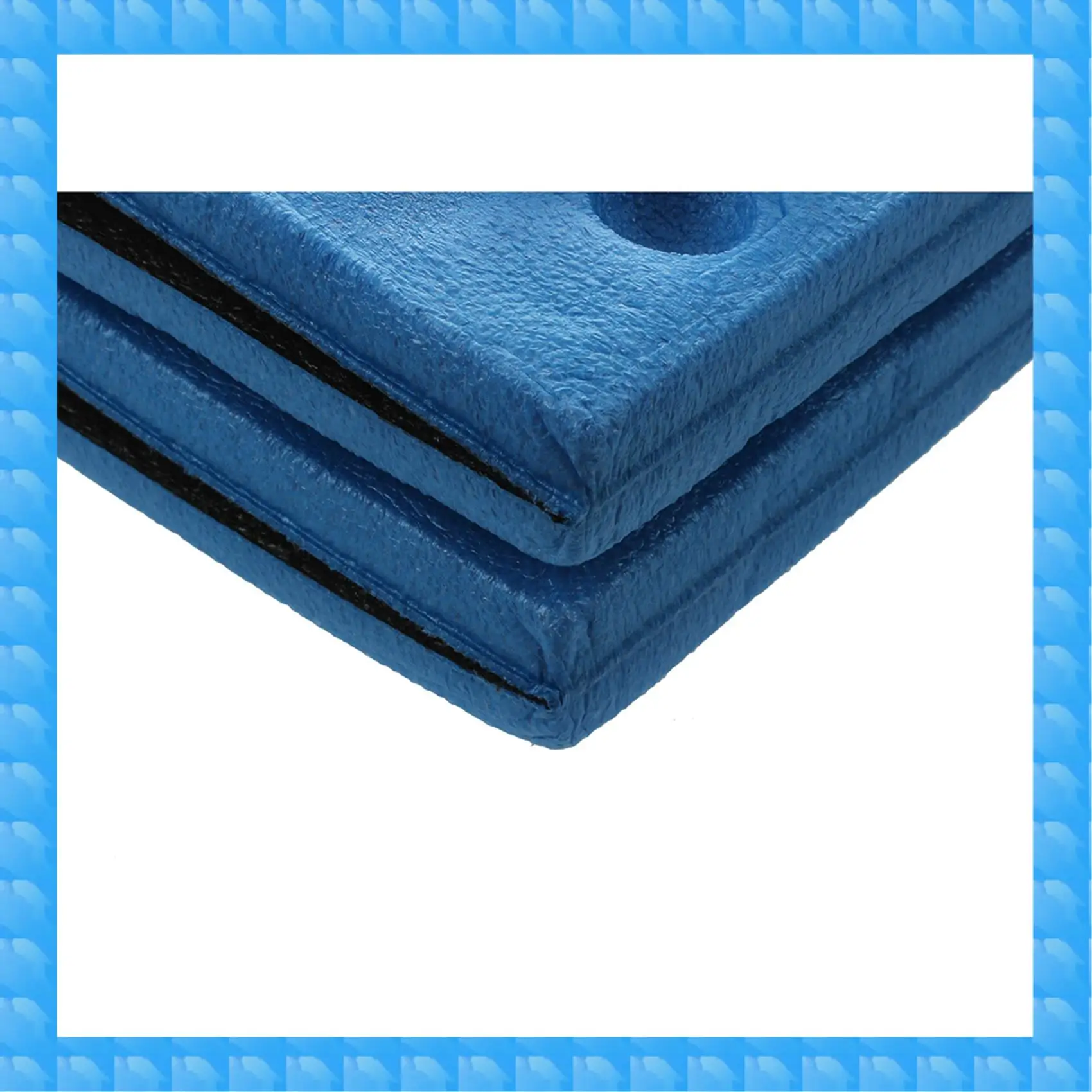ETRT 3X Personalized Folding Foam Waterproof Seat Pad Chair Cushion (Blue)