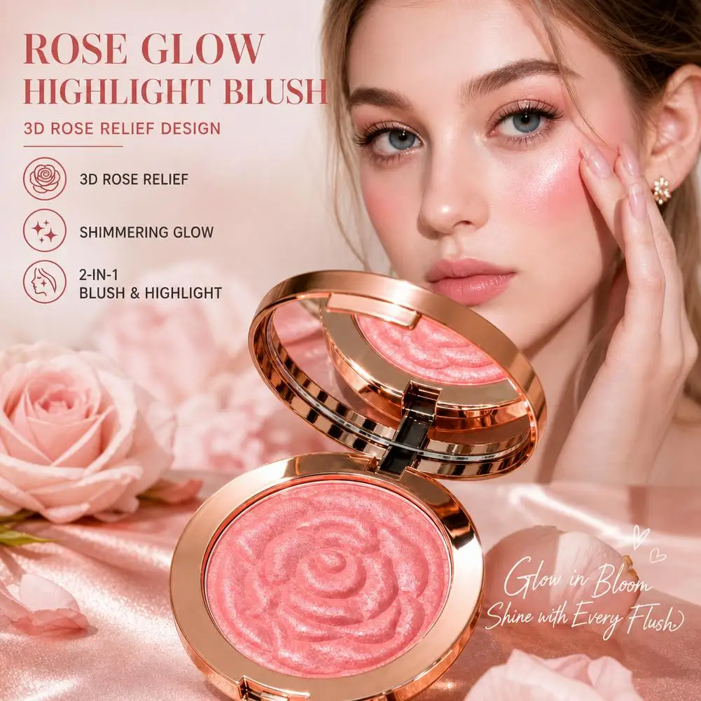 8g Kekemood High Gloss Powder Blusher Fine Glitter Clear Luster Beautiful Makeup for Enhanced Atmosphere