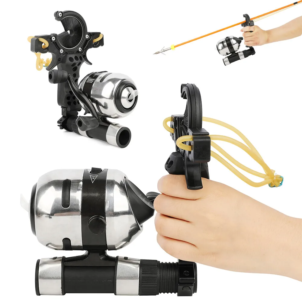 Adult Bowfishing Slingbow Set Complete Slingshot Catapult Bow Arrow Kit for Outside Fishing Hunting And Archery Shooting Activities