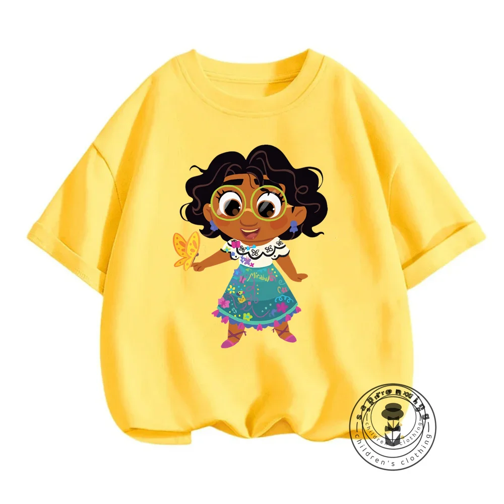 Cute Cool Disney Encanto Summer T-Shirts Soft O-Neck Tops with Adorable Cartoon Prints for Boys and Girls Perfect Outdoor Wear