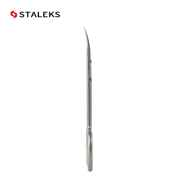 STALEKS Nail Scissors High Quality Stainless Steel Eyebrow Scissors Profession Elbow Scissor Trim Nose Hair Makeup Tools SS-10-3