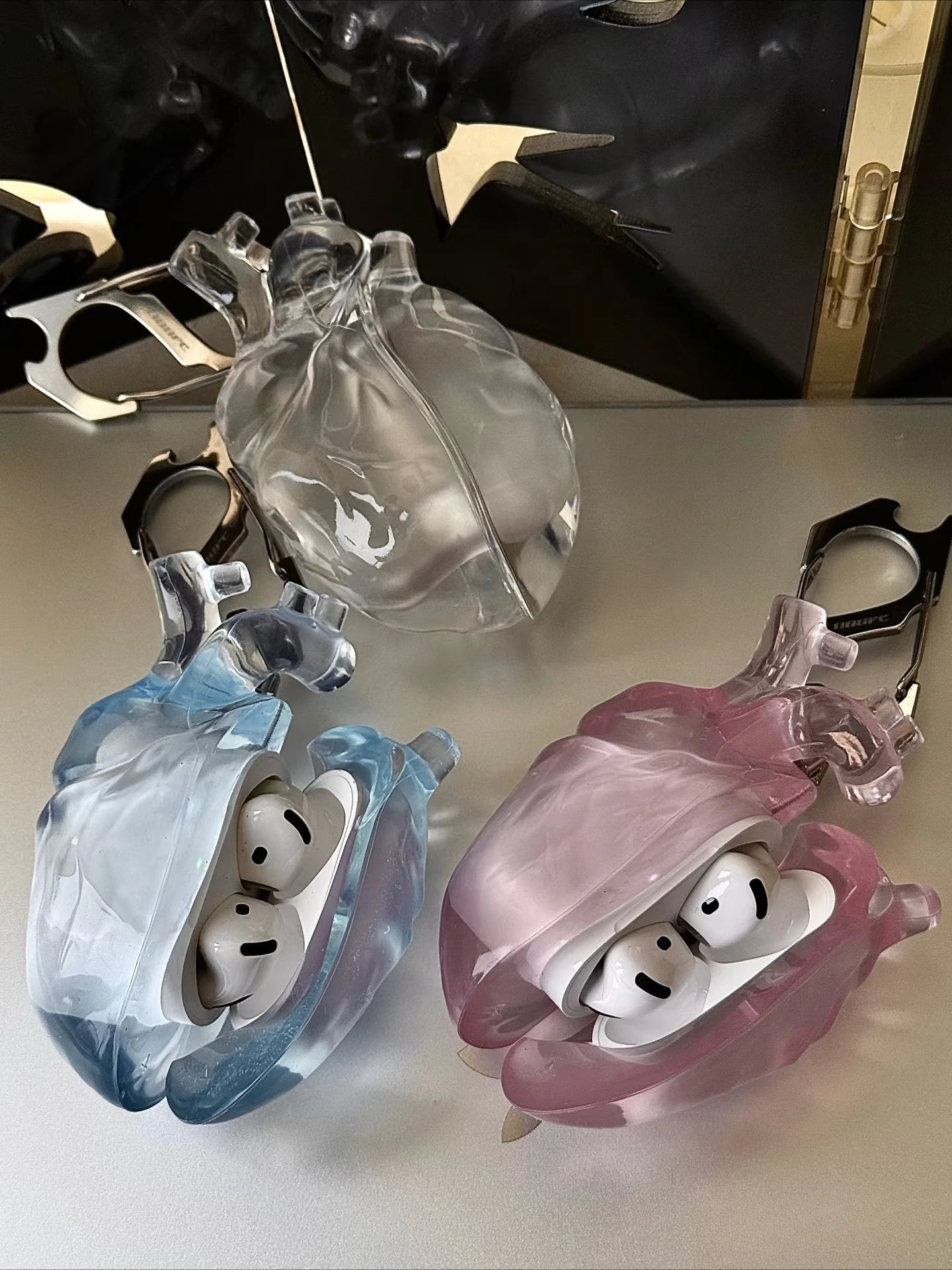 New 808FC Airpods 4/3 Case Airpods Pro1/2 Cover Y2k Heart Earphone Case Custom Earphone Decoration Protective Sheath Accessory