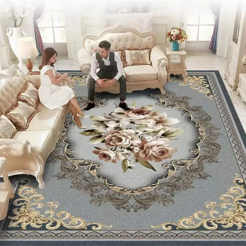Luxury Carpets for Living Room 160x230 Flannel Customizable Soft Rugs European Bedroom Decor Home Alfombra Plush Non-slip Mat