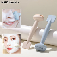 1PC Double-Headed Silicone Facial Cleansing Brush Face Mask Brushes Massage Applicatior Tool for Skin Care Face Makeup Brushes