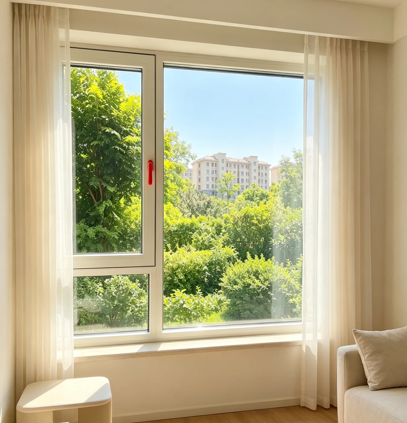 Customized Size Living Room Multi Functional Hinged Window French Style Aluminum Glass Windows Easy To Clean Casement Windows