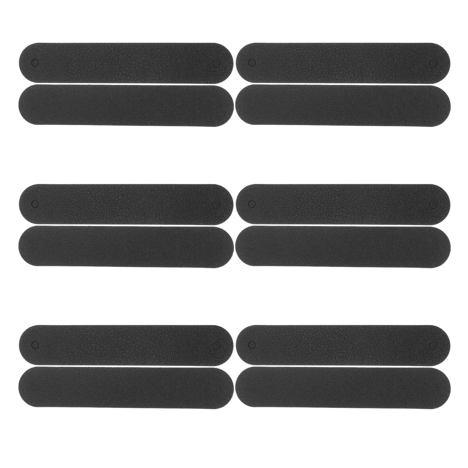 

12 Pcs Embossed Labels Black Color PU Material Handmade Sewing Tags Clothes Fabric Crochet DIY Projects Storage