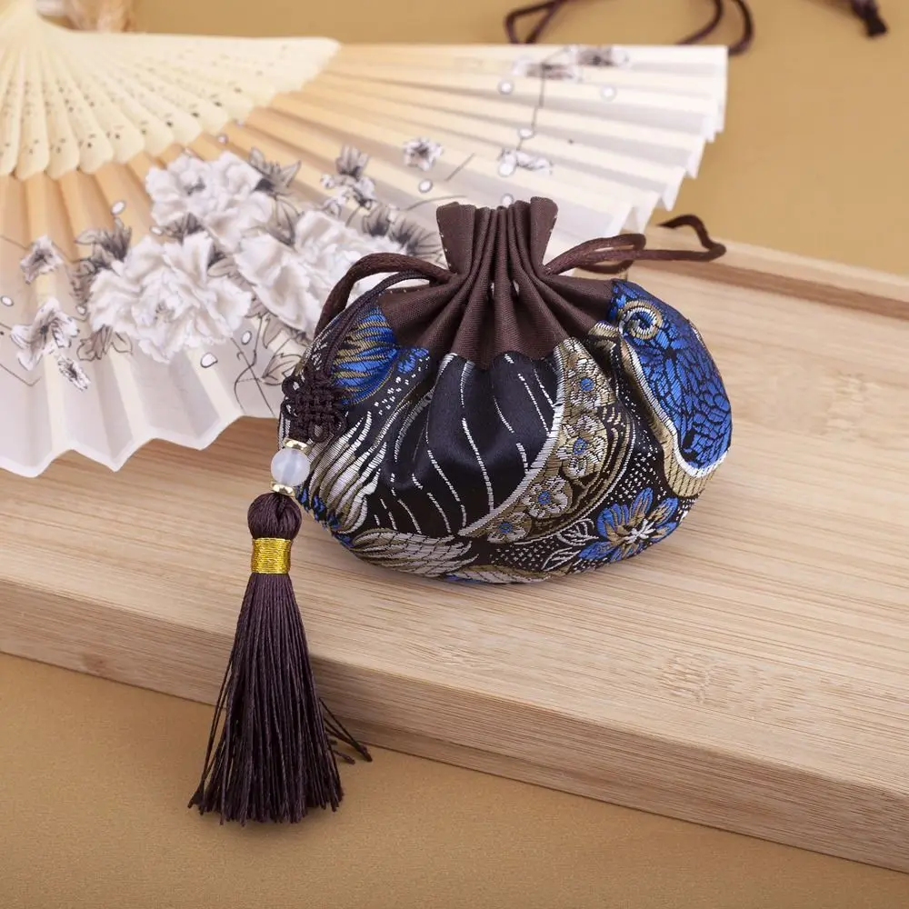 Dragon Boat Festival Bag Flower Embroidery Sachet Jewelry Packaging Brocade Jewelry Storage Bag Retro Pattern Small Pouch