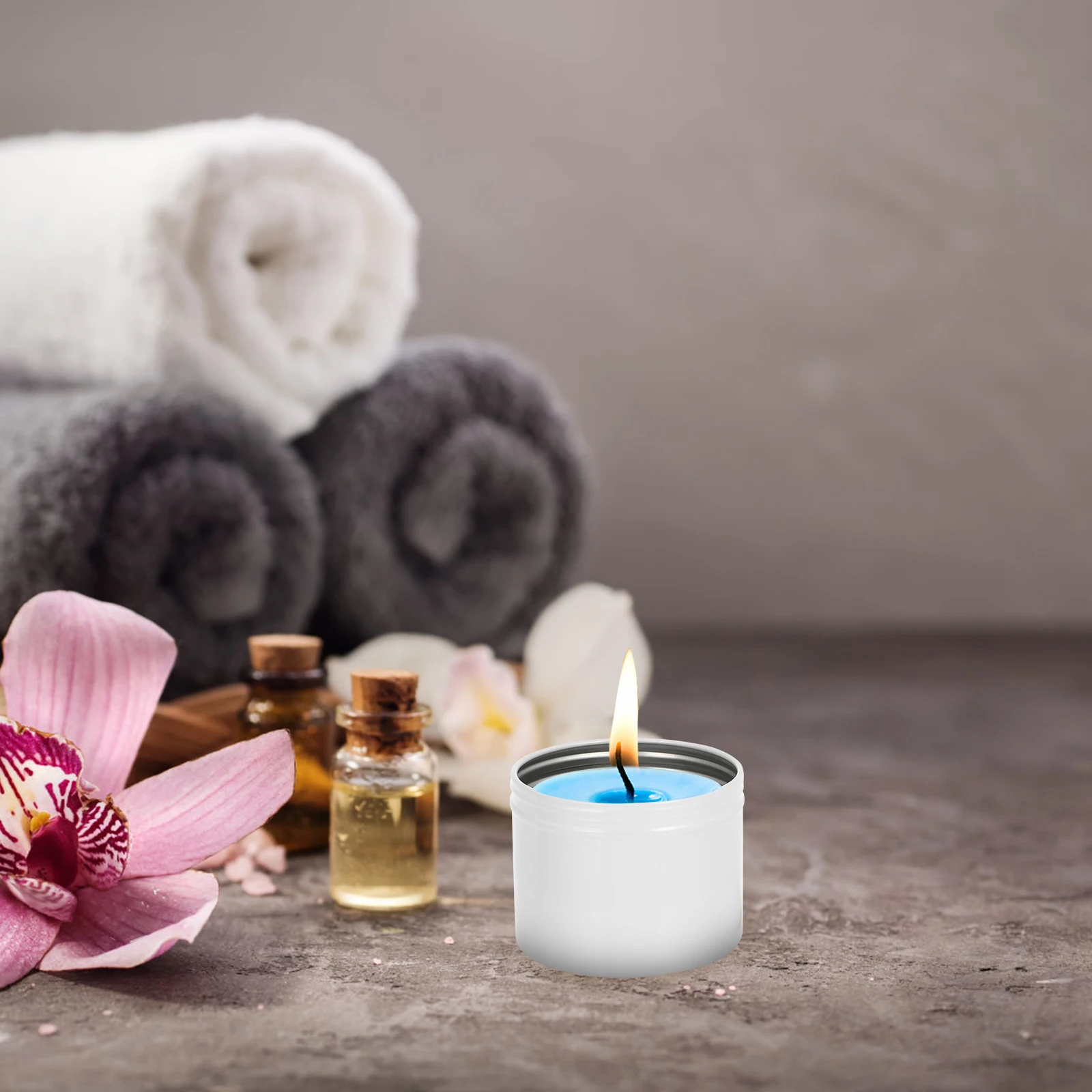 

4Pcs Round Aluminum Refillable Storage Cans Screw-Top Design for DIY Candles Tea Jewelry Travel Storage Aluminum