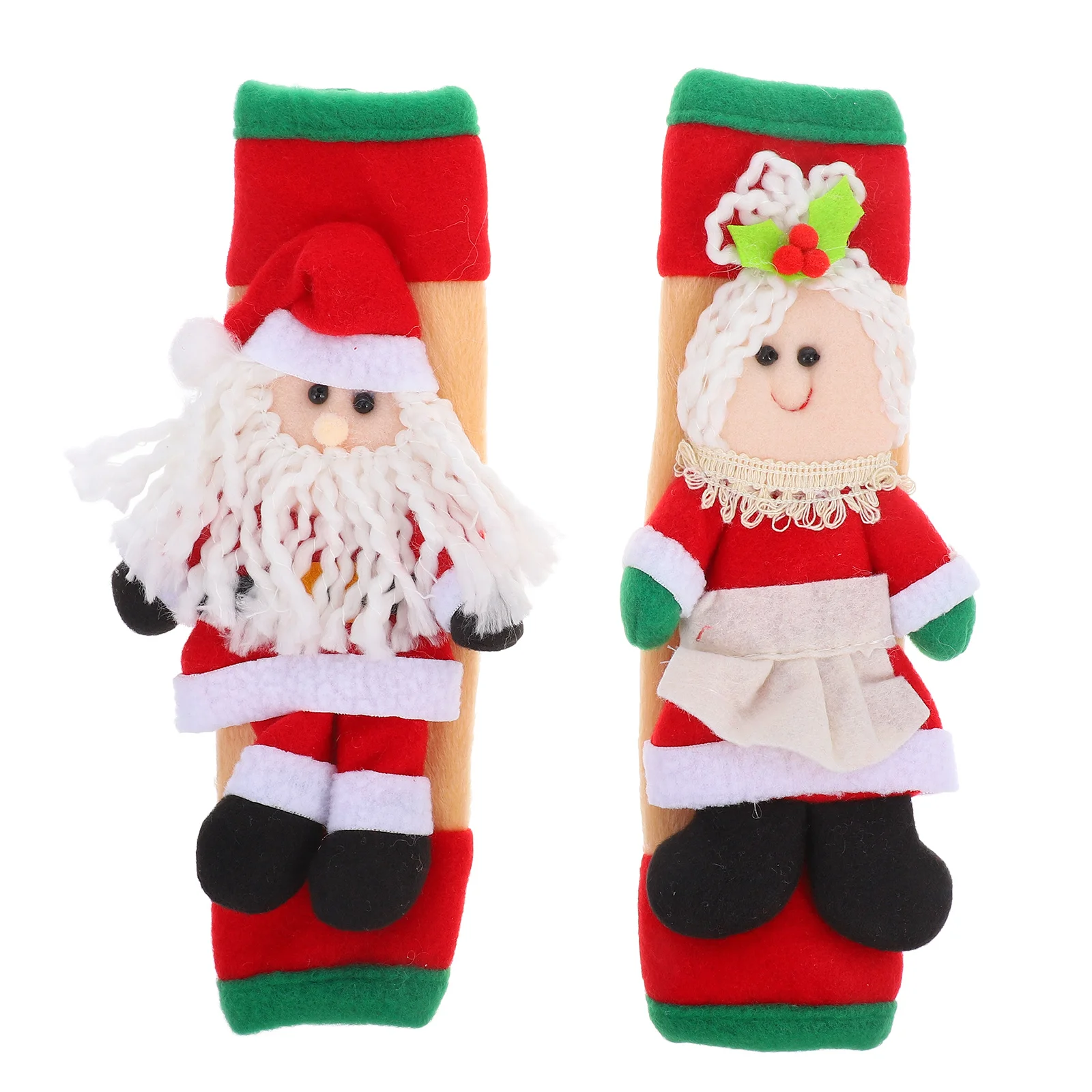 

2Pcs Decorative Handle Cover Refrigerator Handle Protector for Christmas Fridge Oven Microwave Knob Covers Xmas Kitchen Decor
