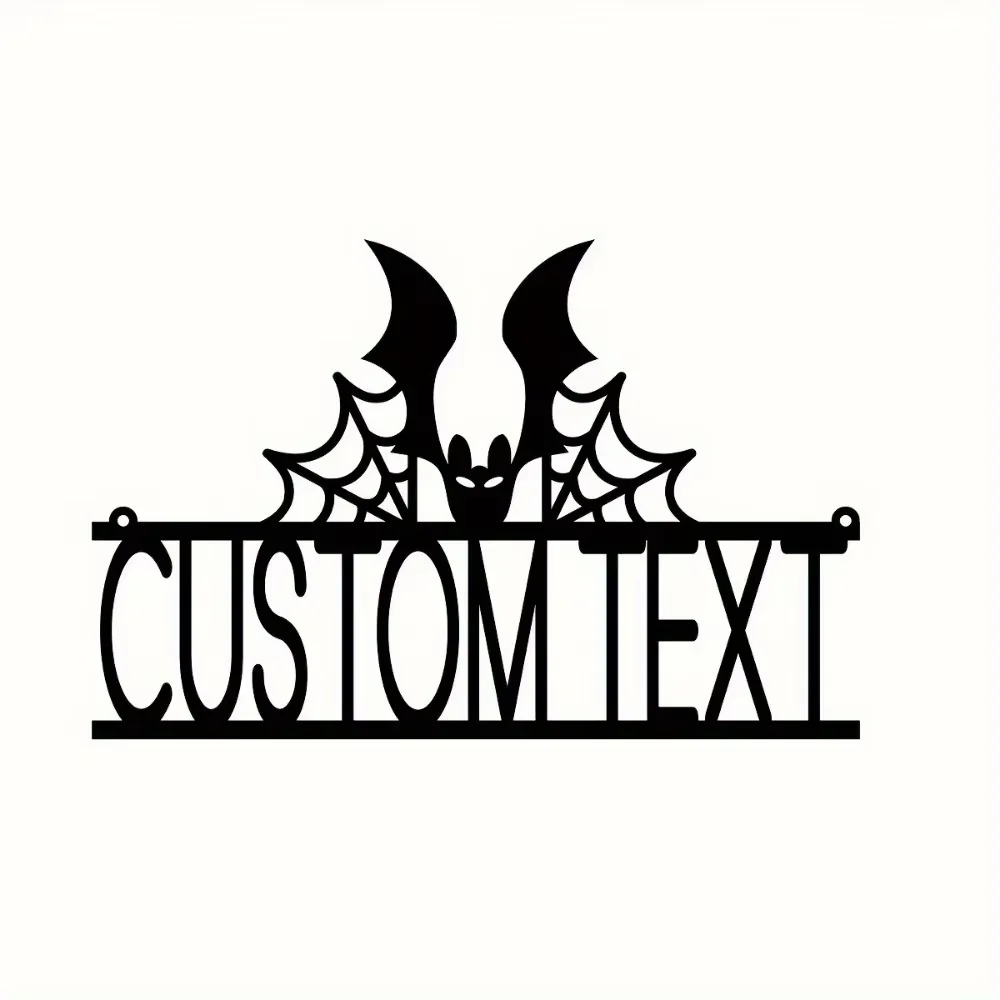 

Premium Custom - Designed Bat Plaque. Halloween Door Decor, Vintage Matte, Reusable. Perfect for Home, Office Gifts.