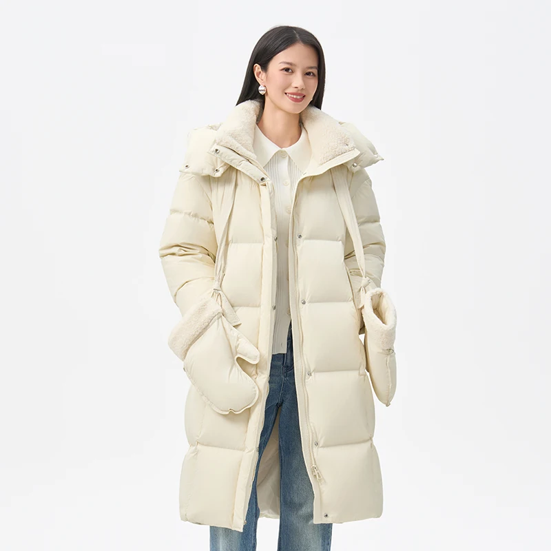 Chericom Lichtgewicht gewatteerde jassen Opstaande kraag Capuchon Schuine zakken Eendvullende jassen Gebreide manchetten Winterjassen Y318189Y