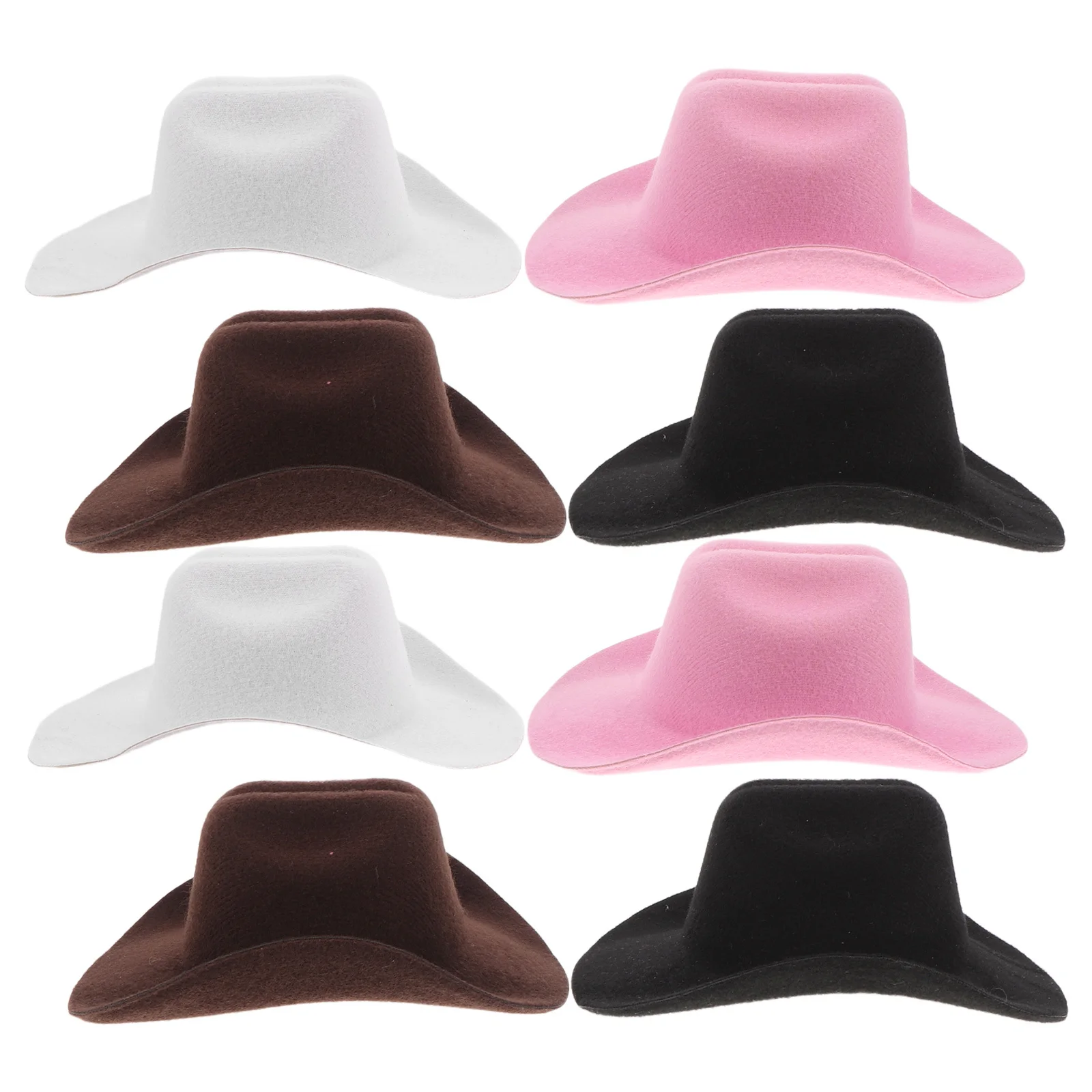 8 قطعة قبعة رعاة البقر الصغيرة النمط الغربي إيفا فستان قبعات ل مسرح ديكورات الحفلات كب كيك القبعات العالية لطيف راعية البقر اكسسوارات