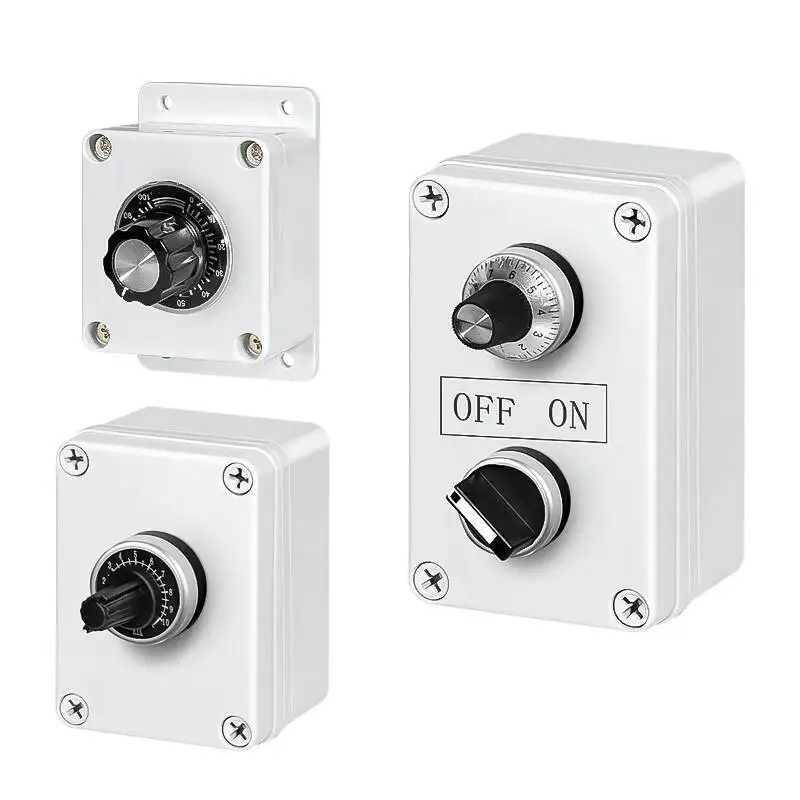 Potentiometer Knob Switch 4.7 10k 500k Waterproof Frequency Converter Speed Control Box Power Control