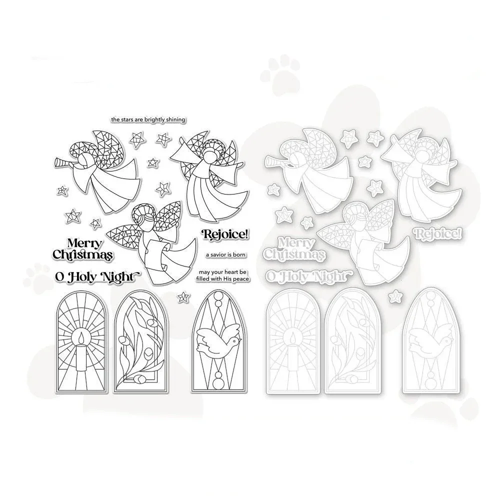 Stamps and Dies 2024 New Arrivals Christmas Dies Stained Glass Christmas Scrapbooking & Stamping Supplies Album Decora Crafts