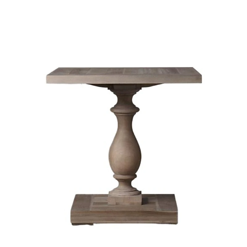 

Full solid wood living room coffee table, side corner table, French country retro furniture oak coffee table