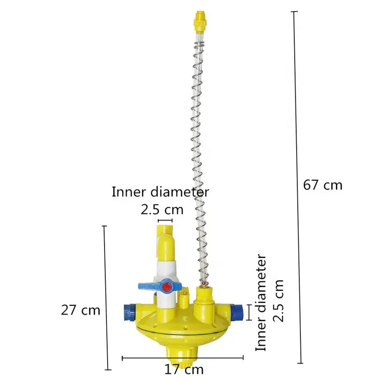 1 PC Chicken Coop Water Pressure Regulator Poultry Water Line Pressure Regulating Valve