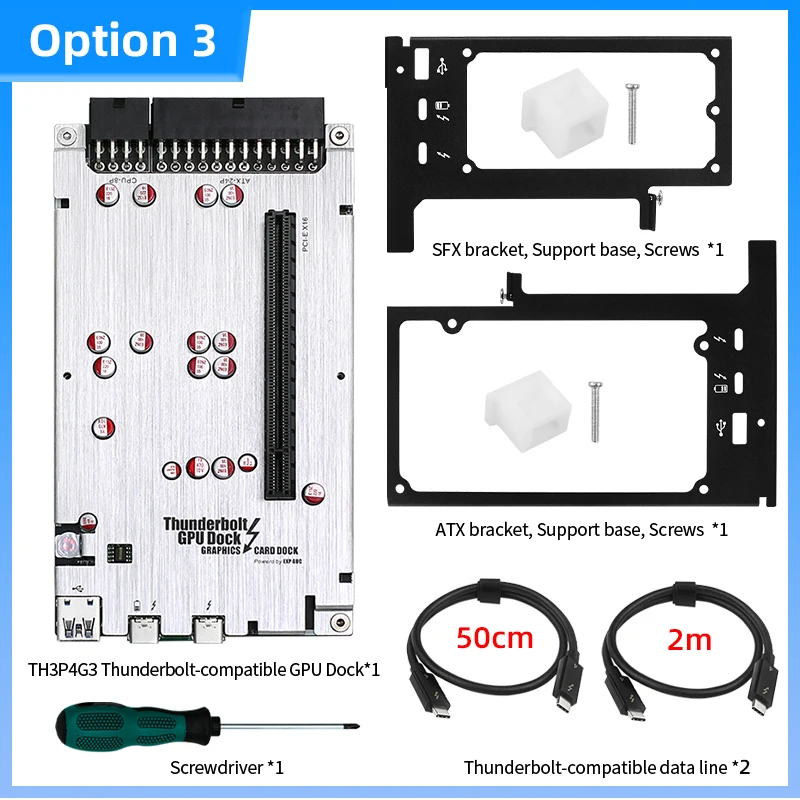 TH3P4G3 Thunderbolt-compatible GPU Dock Laptop External Graphic