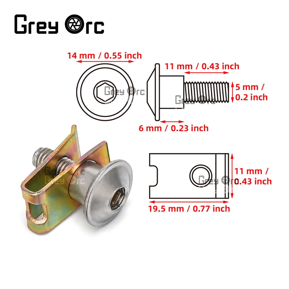 

M5 5mm Motorcycle Scooter Multi-Color Fairing Bolts Fastener Clips Screw Spring Nuts Metal Nuts Bolt Auto Replacement Part