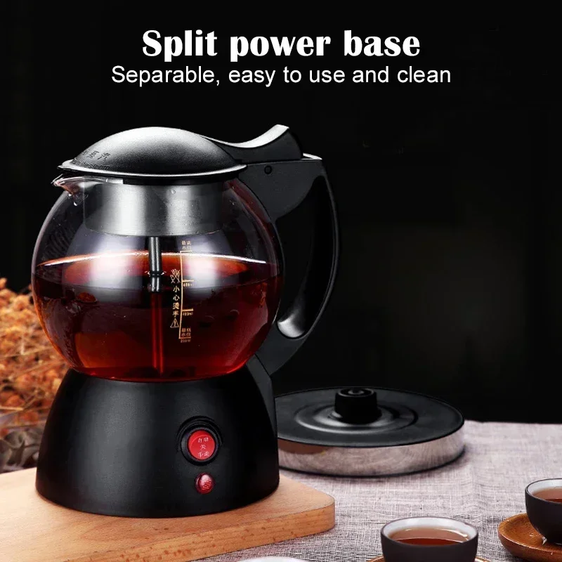 0.8L Household black tea maker automatic steam black teapot glass multifunctional electric kettle health pot boiling teapot