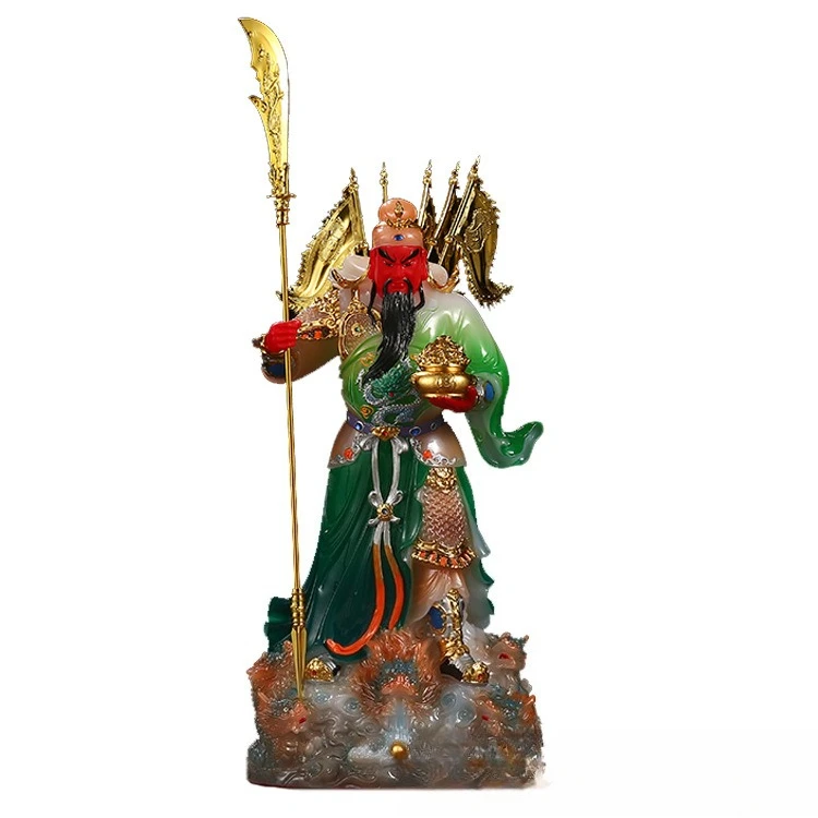 

Guan Gong Lucky Ornament White marble office God of Wealth Guan Erye worshiped statue living room home store