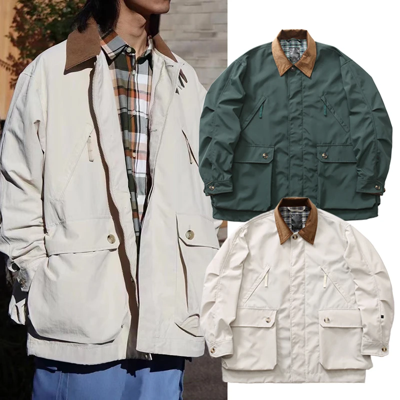 DAWA PIER39 Tech Field Outdoor Hunting Suit Windbreaker Coat Workwear Multi Pocket Detroit Japan Style Loose Jacket New