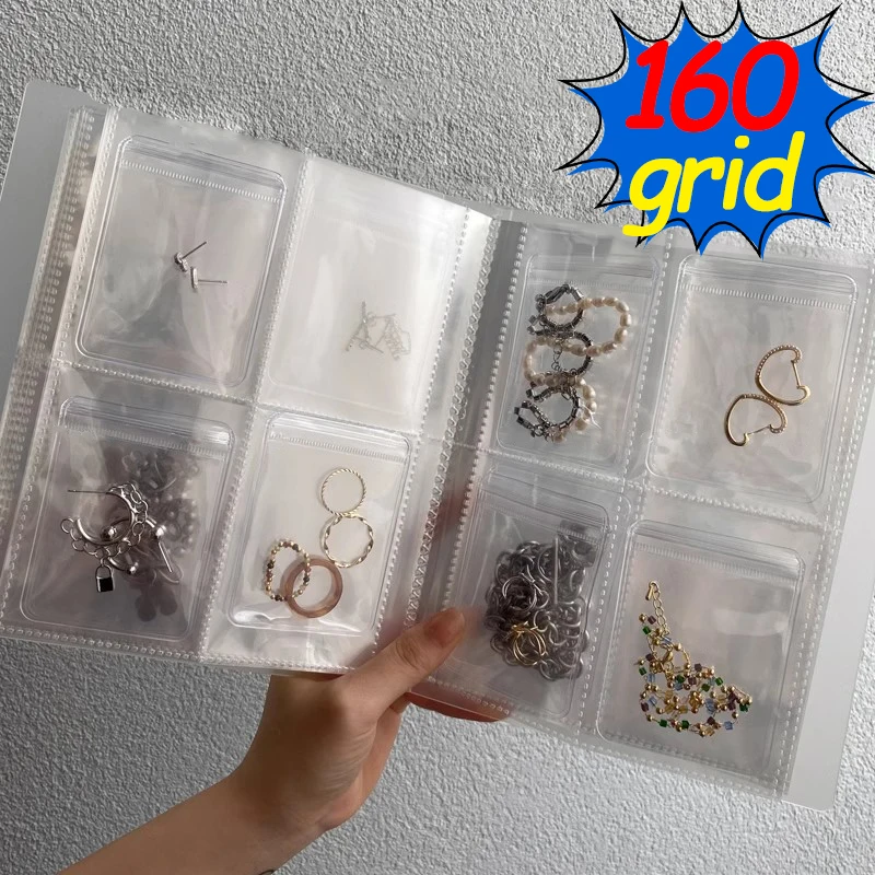 

Anti-oxidation Jewelry Storage Albums Desktop Drawer Organizer Boxes Transparent Necklace Bracelet Ring Book Holder Jewelry Bags