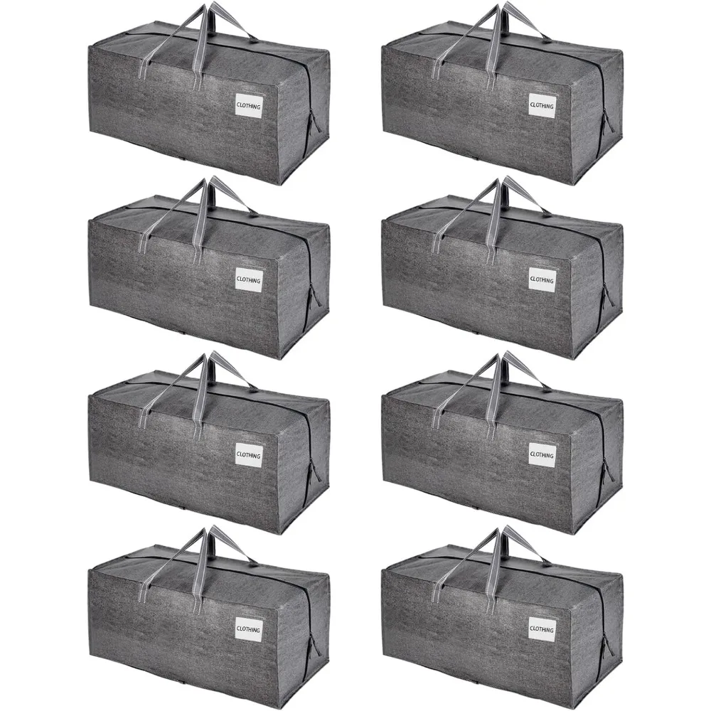 8 Pack Moving Bags W/Backpack Straps, Moving Boxes & Storage Bins Alternative, Packing Supplies, Camping Accessories Totes