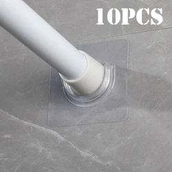 2-10pcs Premium Telescopic Rod Bracket Strong Adhesive Shower Curtain Rod Holder Wall Mount Space-Saving for Bathroom Wardrobe
