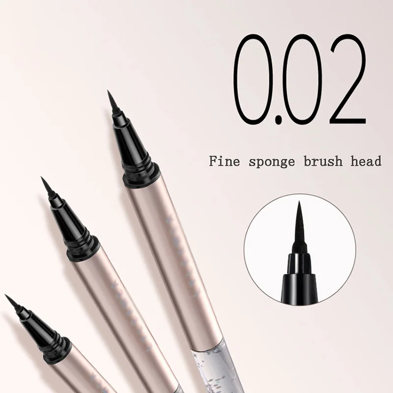 Cabeça de veado delineador fino de longa duração impermeável e à prova de suor linhas lisas adequadas para iniciantes sem coloração maquiagem dos olhos