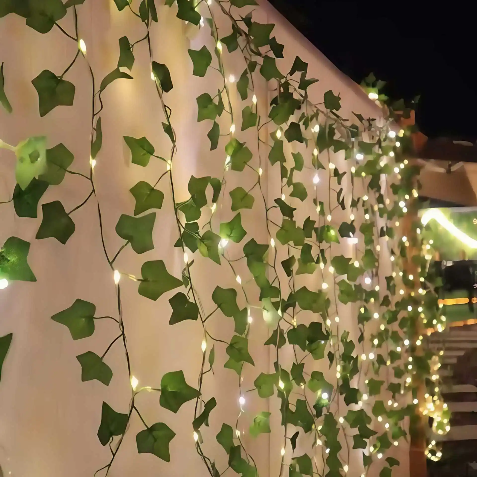 LED String Lights 2M 20LED/ 5M 50LED  Rattan Leaf Battery Garland Christmas Fairy Lights for Home Bedroom Wall Patio Decoration