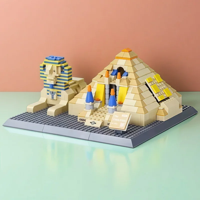 

Egypt Pyramid Sphinx Building Blocks, World Architecture Mini Bricks Model, DIY Educational Toy Gift for Kids