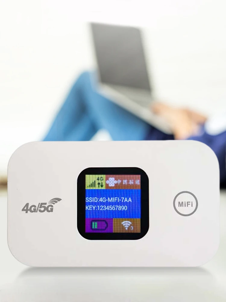 

4G LTE Portable Router 150Mbps Wireless WiFi Sim Card Slot Portable Network Hotspot Device 2100mAh Colorful LED Display